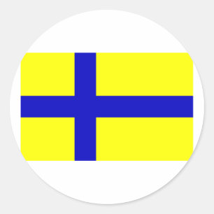 Ostergotland clear, Sweden Classic Round Sticker