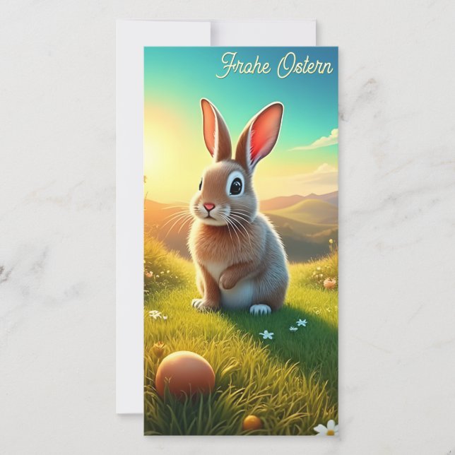 Osterhase und bunte Eier im Frühlingszauber (Front)