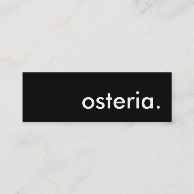 osteria. mini business card (Front)