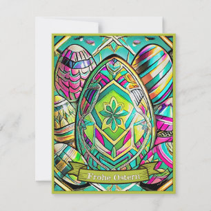 Ostermotiv farbiger Cartoon mit Ostereier 13553