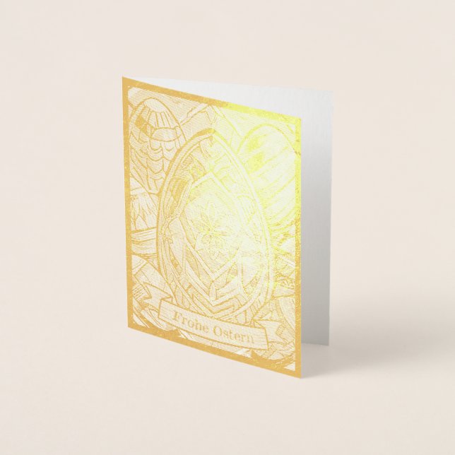 Ostermotiv farbiger Cartoon mit Ostereier 13553 Foil Card (Front)