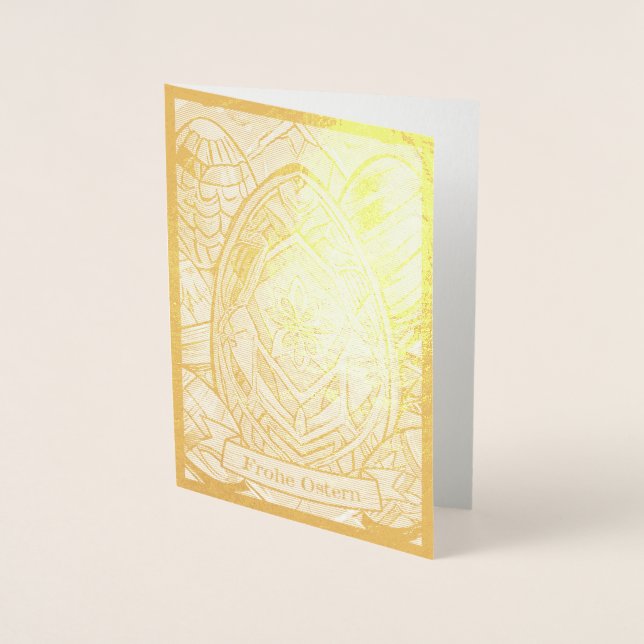 Ostermotiv farbiger Cartoon mit Ostereier 13553 Foil Card (Front)