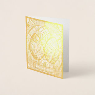 Ostermotiv farbiger Cartoon mit Ostereier 56019 Foil Card