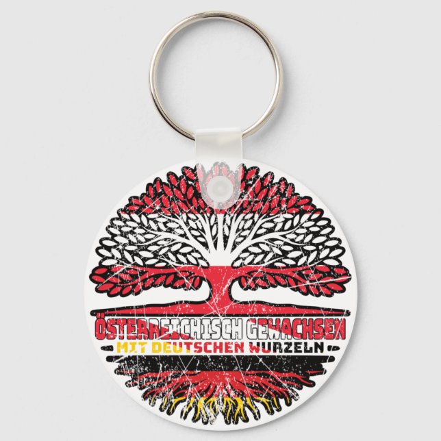 Österreich Österreichisch Deutsch Deutschland Baum Key Ring (Front)
