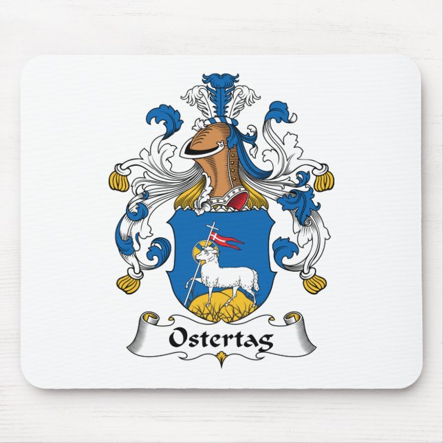 Ostertag Family Crest Mouse Mat (Front)