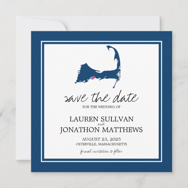 Osterville Cape Cod Wedding Save the Date (Front)