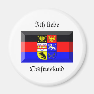 Ostfriesland Flag Gem Magnet