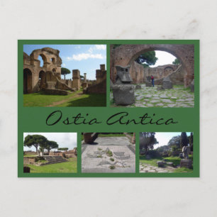 Ostia Antica Collage (Roman Ruins), Rome Postcard