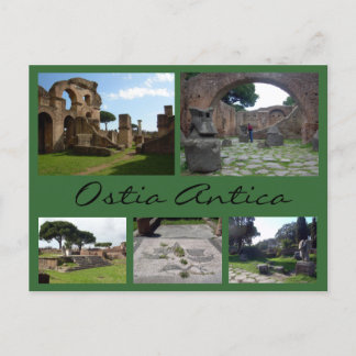 Ostia Antica Collage (Roman Ruins), Rome Postcard