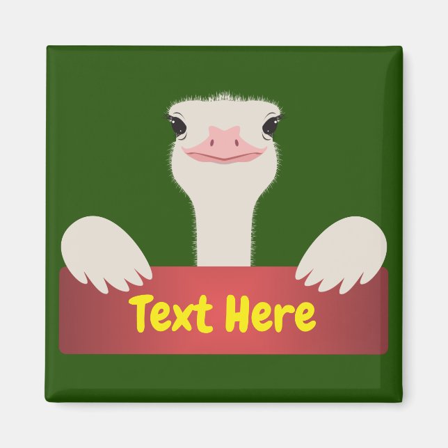 Ostrich Banner Magnet (Front)