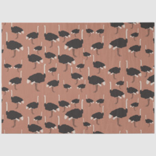 Ostrich Bird Illustration Pattern  Tissue Paper