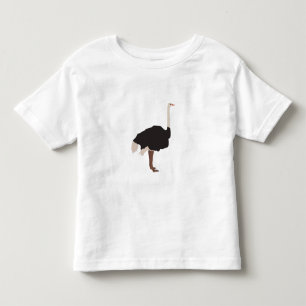 Ostrich Bird Illustration Toddler T-Shirt