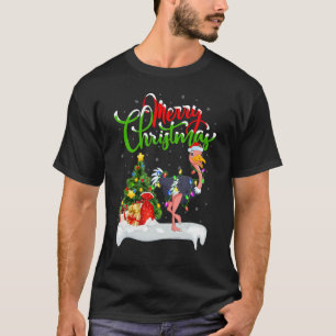 Ostrich Bird Xmas Decorations Santa Ostrich Chri T-Shirt