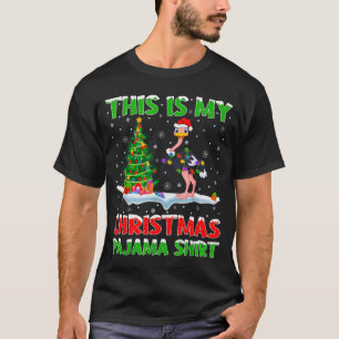 Ostrich Bird Xmas Tree Lights This Is My Christmas T-Shirt