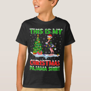 Ostrich Bird Xmas Tree Lights This Is My Christmas T-Shirt