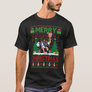 Ostrich Bird   Xmas Tree Ugly Santa Ostrich Christ T-Shirt