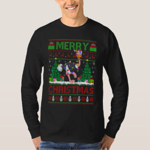 Ostrich Bird Xmas Tree Ugly Santa Ostrich Christ T-Shirt