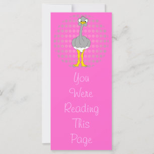 Ostrich Bookmark Template
