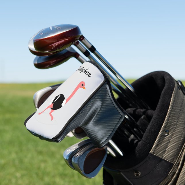 Ostrich Design Golf Head Cover (In Situ)