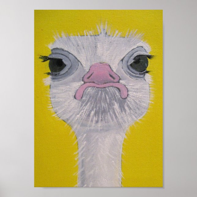 Ostrich Face Poster (Front)