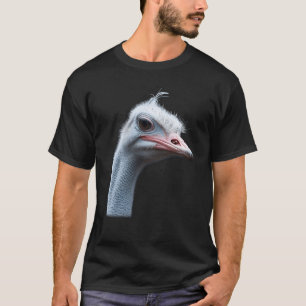 Ostrich Face Up Close Zookeeper Safari Wildlife An T-Shirt