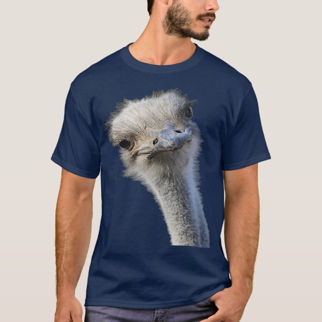 Ostrich Face With Gormless Expression  (2) T-Shirt (Front)