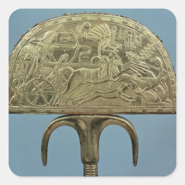 Ostrich-feather fan from the Tomb of Square Sticker (Front)