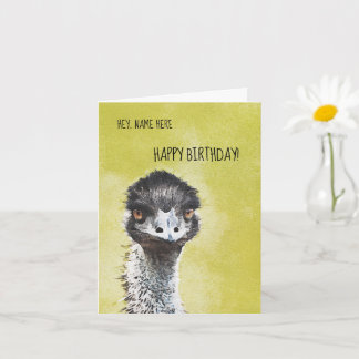 Ostrich Funny Birthday Card