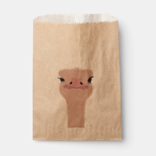 Ostrich funny face favour bags