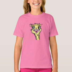 Ostrich Girls Babydoll Bird T-shirt