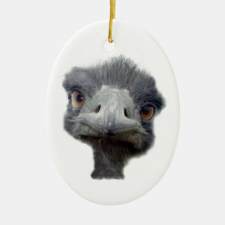 Ostrich head ceramic tree decoration