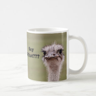 Ostrich Head Say What Photo Coffee Mug