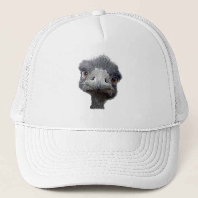 Ostrich head trucker hat (Front)