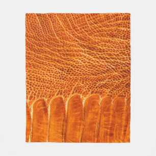 Ostrich leather texture fleece blanket