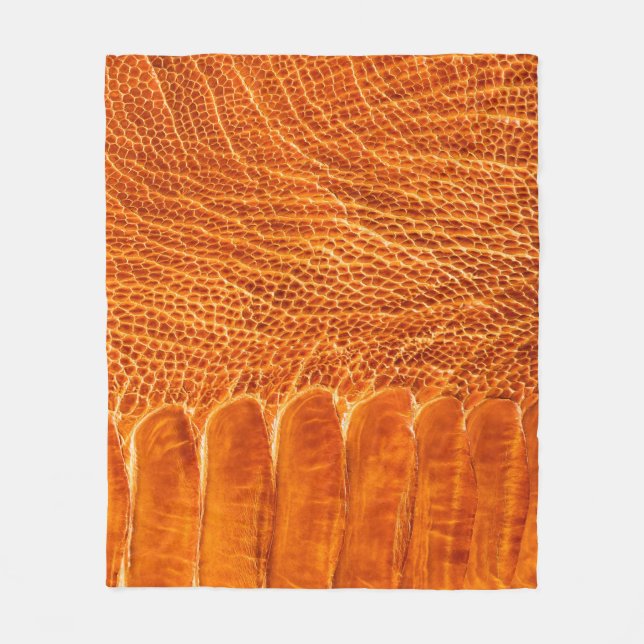 Ostrich leather texture fleece blanket (Front)