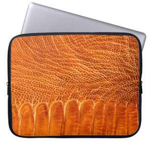 Ostrich leather texture laptop sleeve