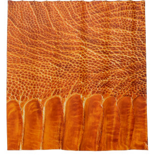 Ostrich leather texture shower curtain