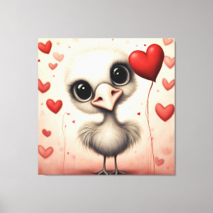 Ostrich Love 1 Canvas Print