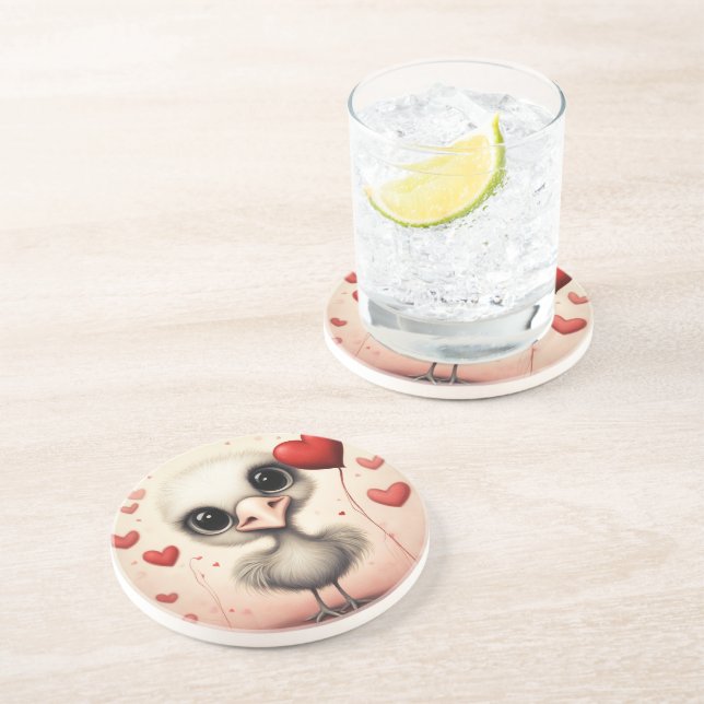 Ostrich Love 1 Coaster (Side)