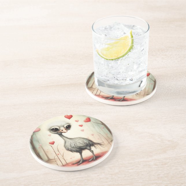 Ostrich Love 2 Coaster (Side)