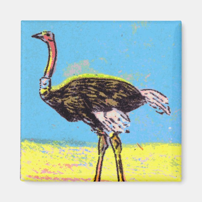 Ostrich Magnet (Front)