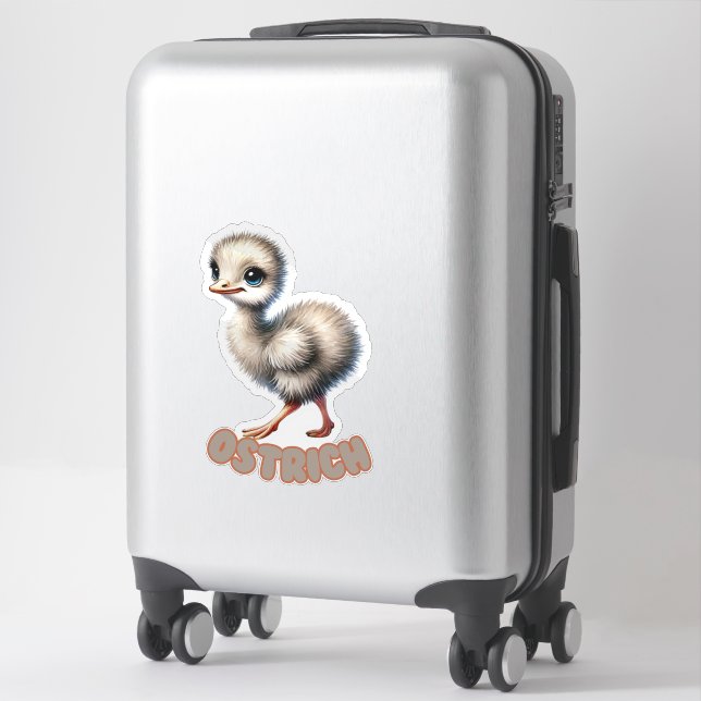 OSTRICH - NURSERY STICKER (Suitcase)