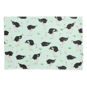 Ostrich pattern pillowcase