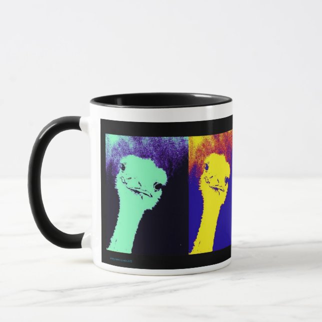 Ostrich Pop Art Mug (Left)