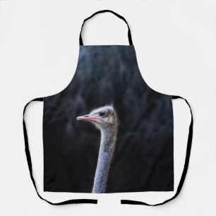 ostrich portrait  apron