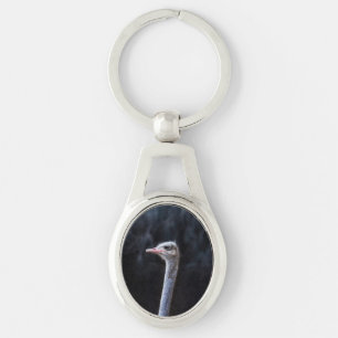 ostrich portrait     key ring