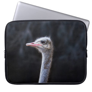 ostrich portrait laptop sleeve