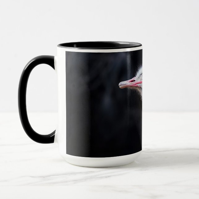 ostrich portrait  mug (Left)