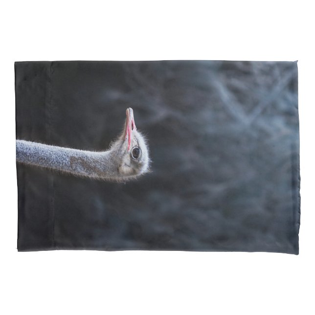 ostrich portrait  pillowcase (Front)