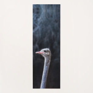 ostrich portrait  yoga mat